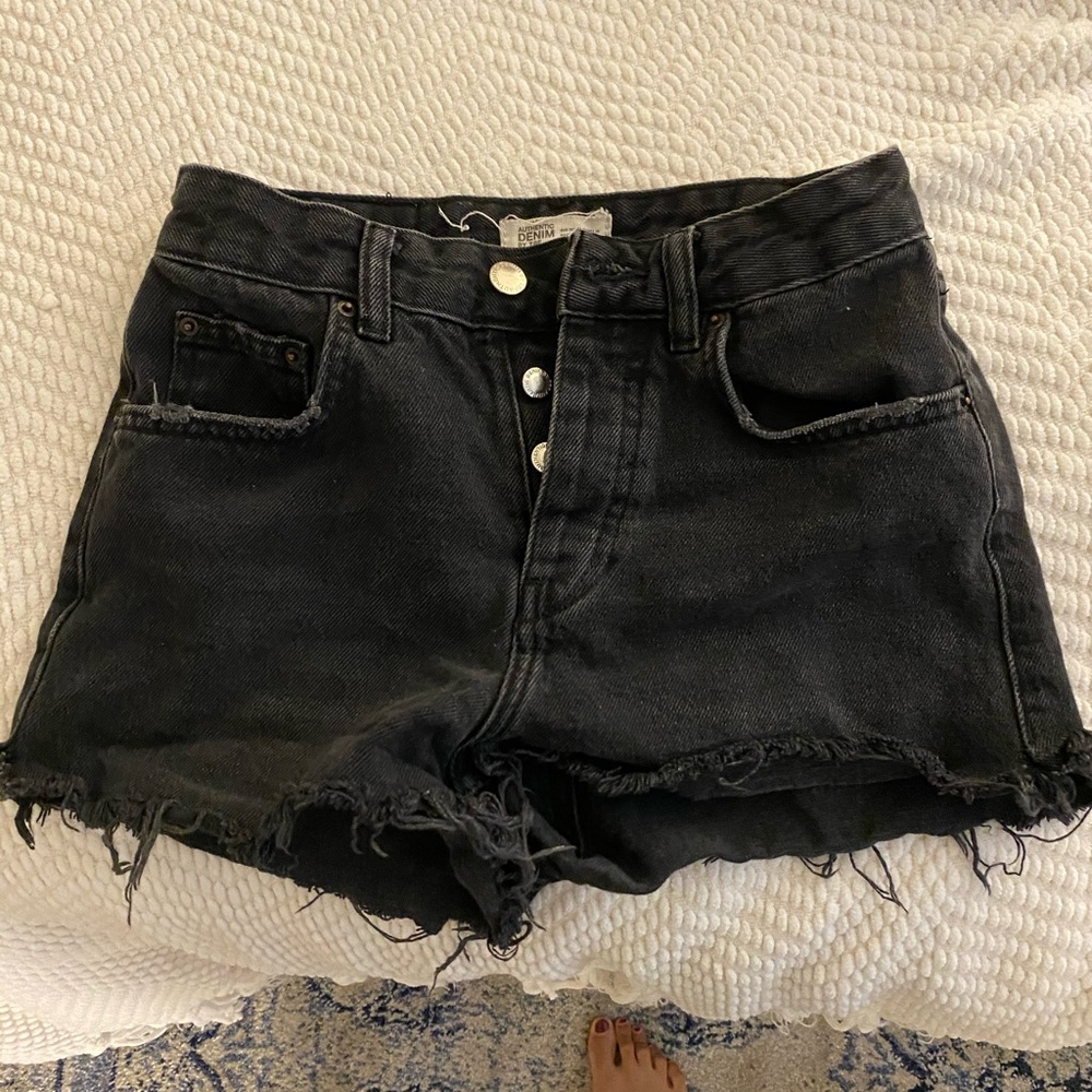 Denim shorts black
